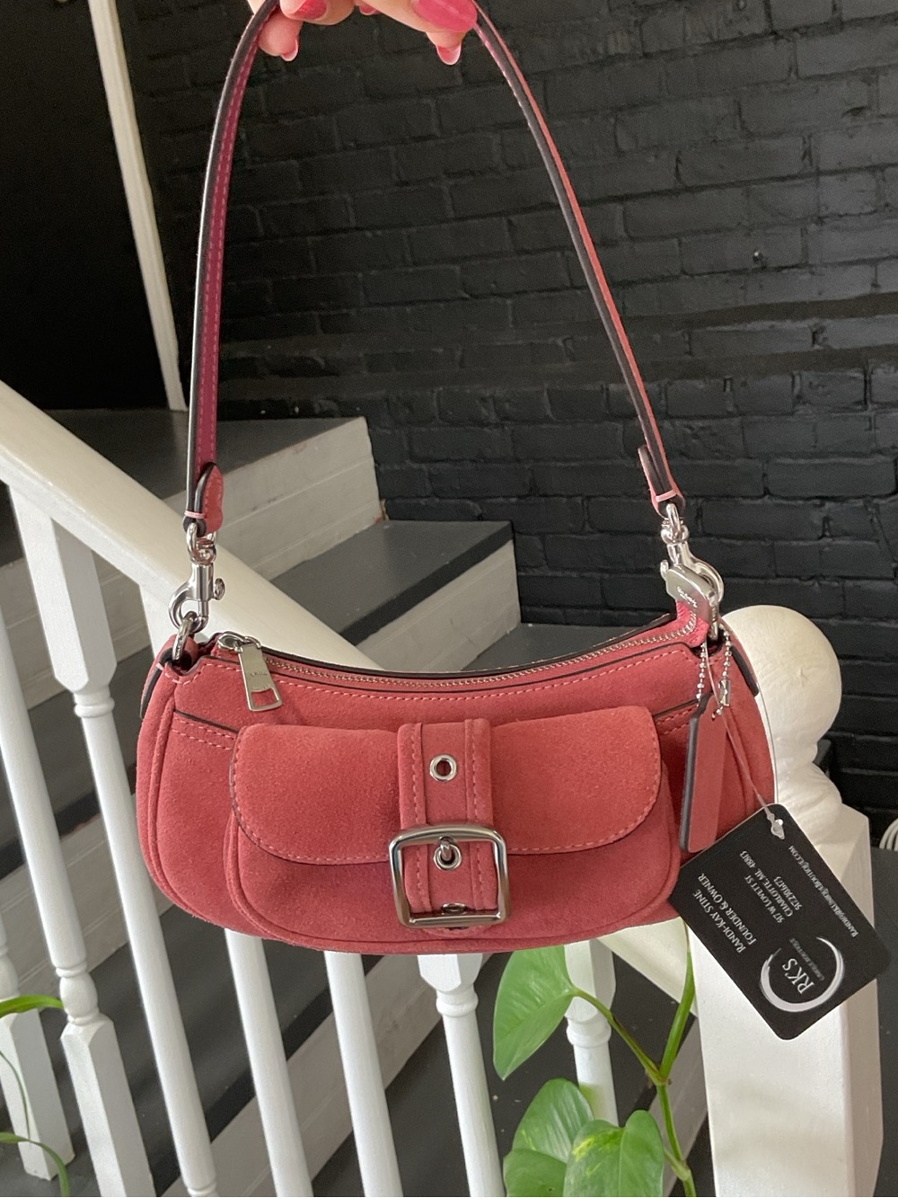 Coach NWT Lt. Violet Suede Ashton Mini Shoulder Bag